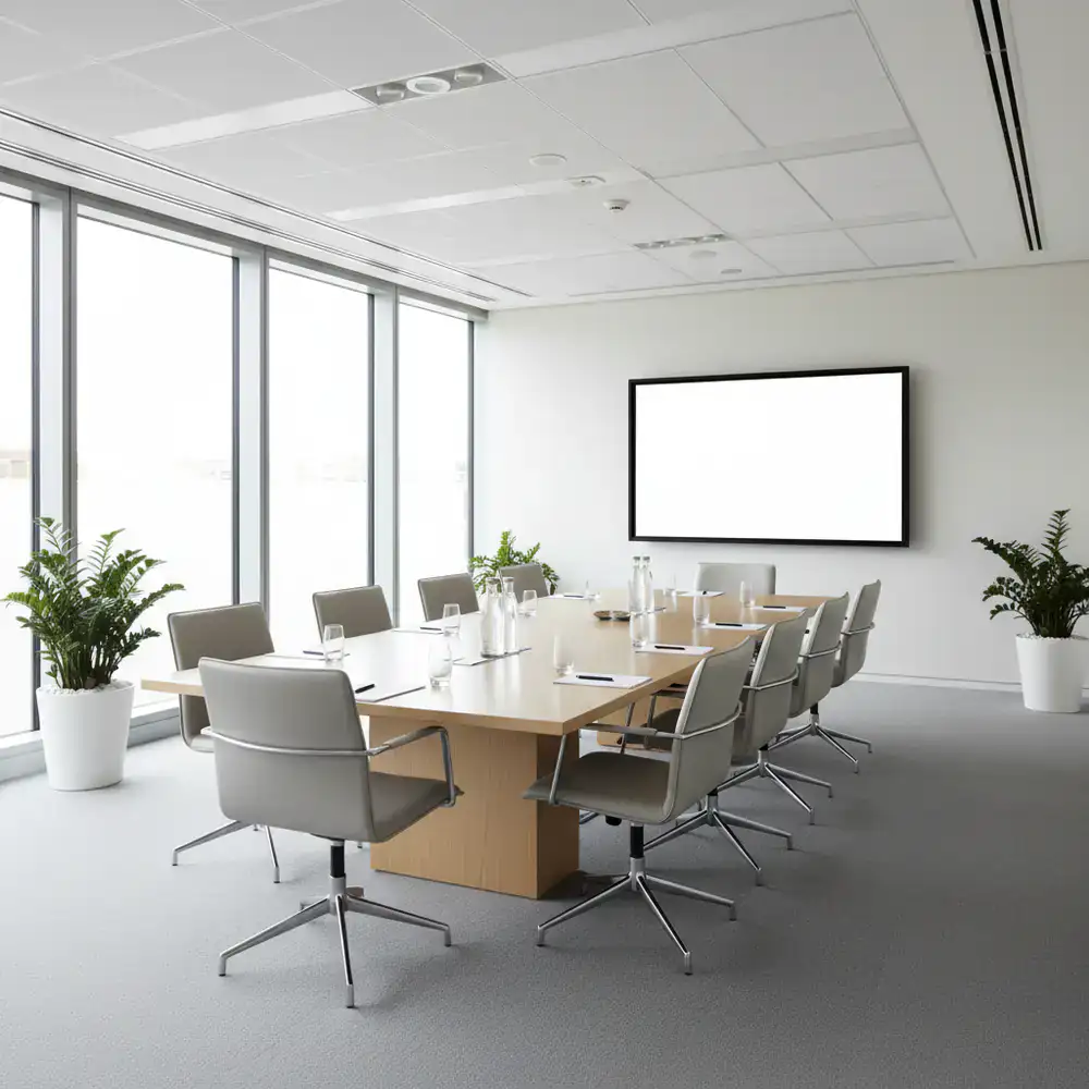 Spotless corporate meeting room